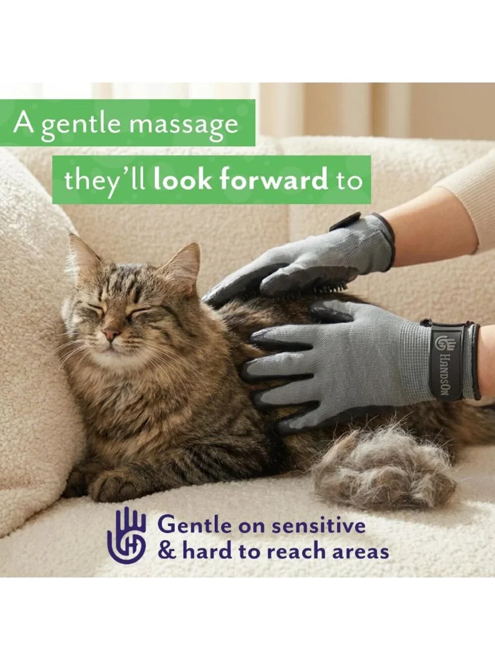 Pet Grooming Gloves - Award-Winning Shedding & Bathing Brush for Cats & Dogs